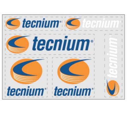 Planche autocollants TECNIUM 6 Logos fond transparent 180X125
