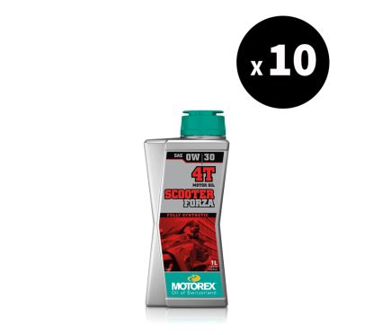 Huile moteur MOTOREX Scooter Forza 4T - 0W30 - 1L (x10)