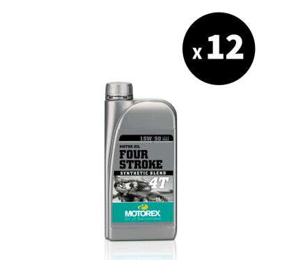 Huile moteur MOTOREX Four Stroke - 15W50 JASO MA2 - 1L (x12)