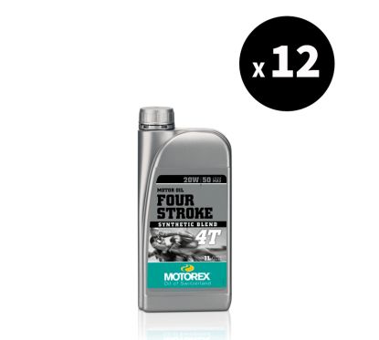 Huile moteur MOTOREX Four Stroke - 20W50 JASO MA2 - 1L (x12)
