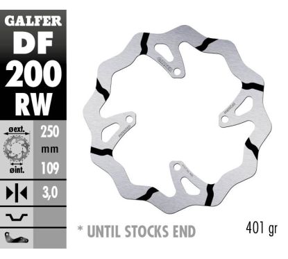 Disque de frein Fixed Wave rainuré oversize