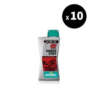 Huile moteur MOTOREX Power Synt 4T - 5W40 JASO MA2 - 1L (x10)