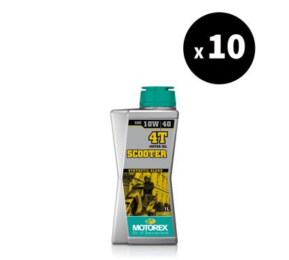 Huile moteur MOTOREX Scooter 4T - 10W40 JASO MA2 - 1L (x10)