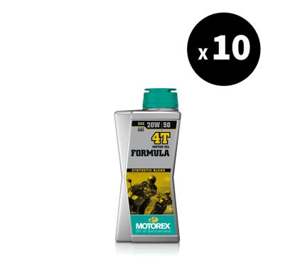 Huile moteur MOTOREX Formula 4T - 20W50 JASO MA2 - 1L (x10)