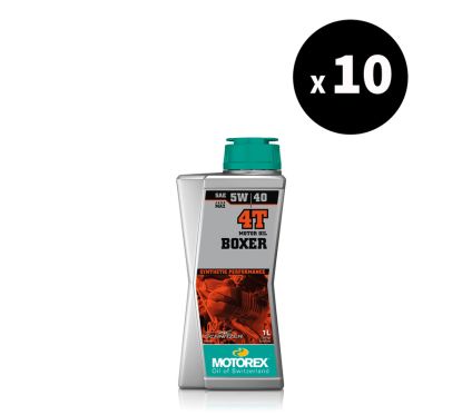 Huile moteur MOTOREX Boxer 4T - 5W40 JASO MA2 - 1L (x10)