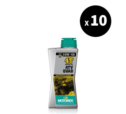Huile moteur MOTOREX ATV Quad 4T - 10W40 JASO MA2 - 1L (x10)