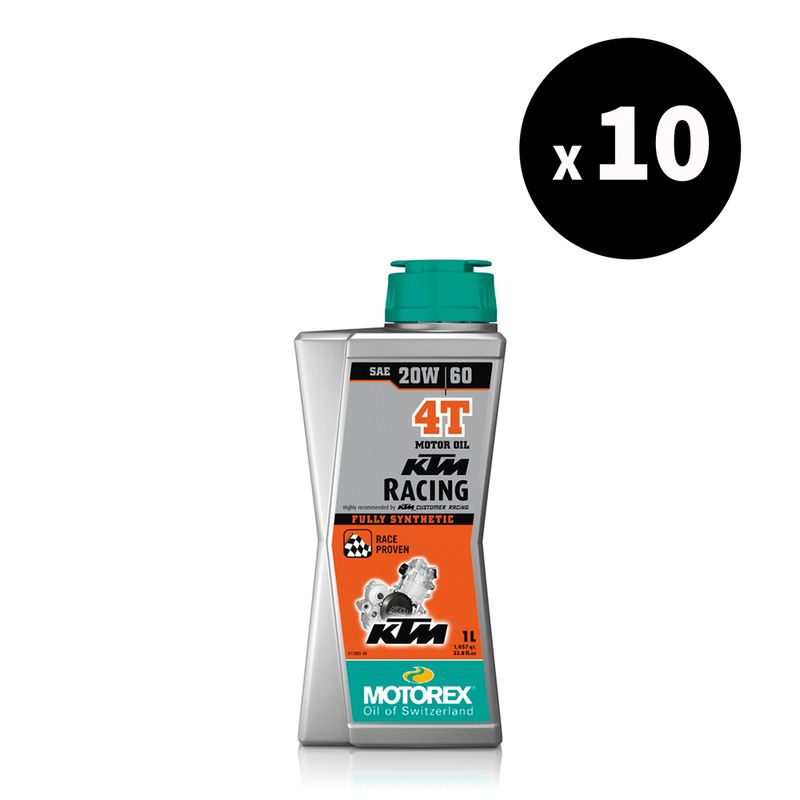 Huile moteur MOTOREX KTM Racing 4T - 20W60 - 1L (x10)