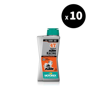 Huile moteur MOTOREX KTM Racing 4T - 20W60 - 1L (x10)