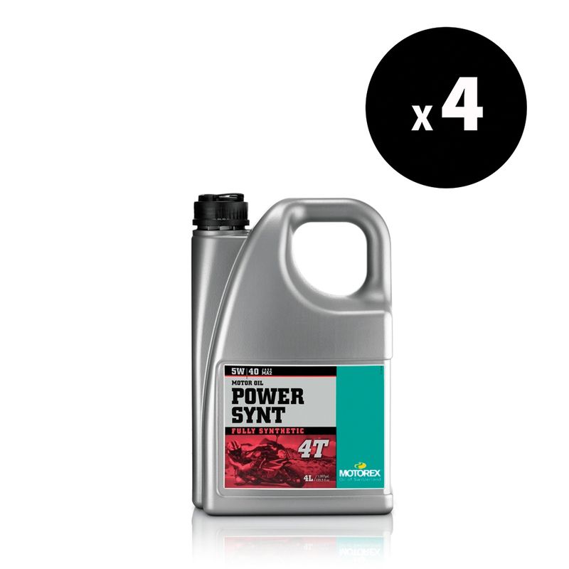 Huile moteur MOTOREX Power Synt 4T - 5W40 JASO MA2 - 4L (x4)