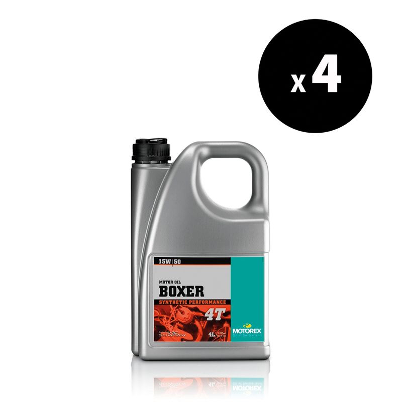 Huile moteur MOTOREX Boxer 4T - 15W50 - 4L (x4)