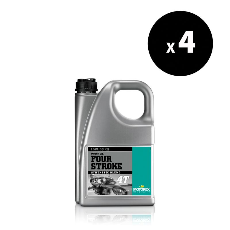 Huile moteur MOTOREX Four Stroke - 15W50 JASO MA2 - 4L (x4)