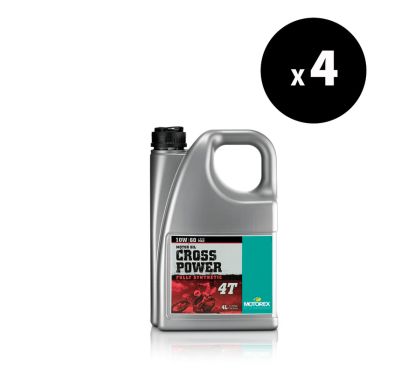Huile moteur MOTOREX Cross Power 4T - 10W60 JASO MA2 - 4L (x4)