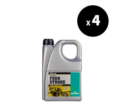 Huile moteur MOTOREX Four Stroke - 10W40 JASO MA2 - 4L (x4)