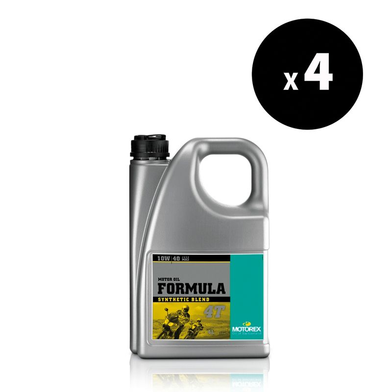 Huile moteur MOTOREX Formula 4T - 10W40 JASO MA2 - 4L (x4)