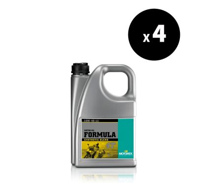 Huile moteur MOTOREX Formula 4T - 10W40 JASO MA2 - 4L (x4)