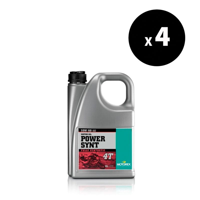 Huile moteur MOTOREX Power Synt 4T 10W60 JASO MA2 - 4L (x4)