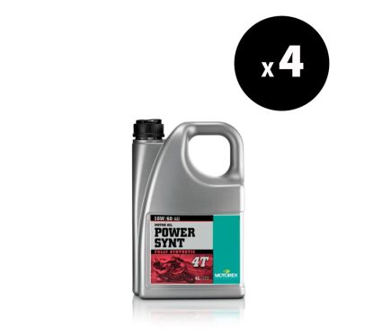 Huile moteur MOTOREX Power Synt 4T 10W60 JASO MA2 - 4L (x4)