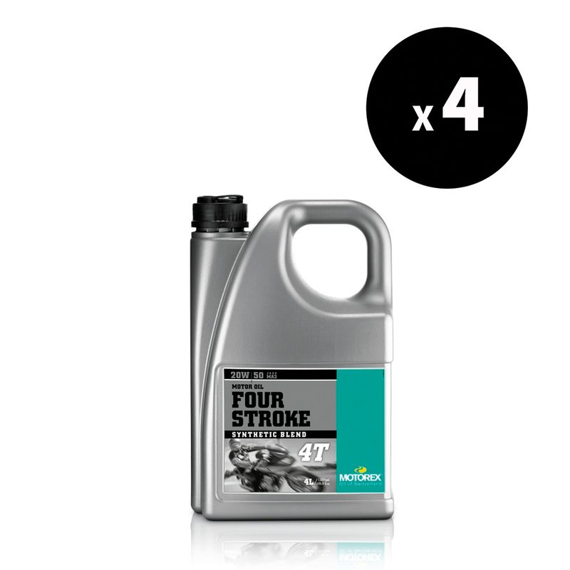 Huile moteur MOTOREX Four Stroke - 20W50 JASO MA2 - 4L (x4)