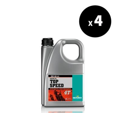 Huile moteur MOTOREX Top Speed 4T - 5W40 JASO MA2 - 4L (x4)