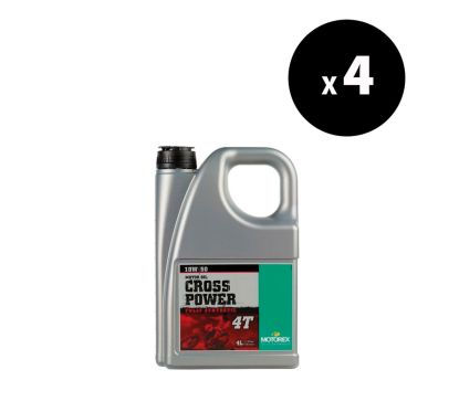 Huile moteur MOTOREX Cross Power 4T - 10W50 JASO MA2 - 4L (x4)