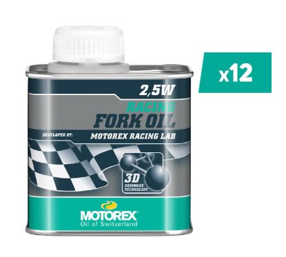 Huile de fourche MOTOREX Racing Fork Oil - 2,5W - 250ml (x12)