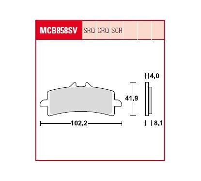 Plaquettes de frein pour course en carbone série CRQ