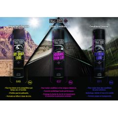 Lubrifiant chaîne MUC-OFF Wet Chain Lube - spray 400ml