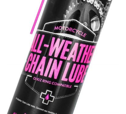 Lubrifiant chaîne MUC-OFF All Weather Chain Lube - spray 400ml (x12)