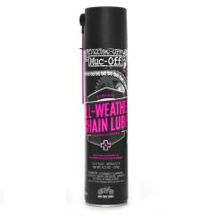 Lubrifiant chaîne MUC-OFF All Weather Chain Lube - spray 400ml (x12)
