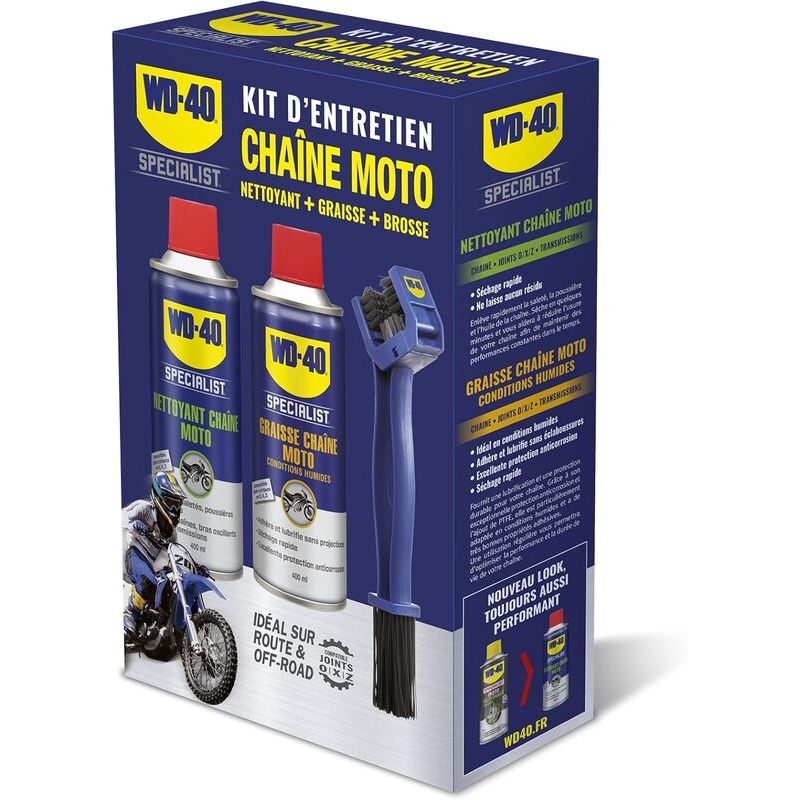 Kit d'entretien de chaîne WD-40 Specialist - 2x Spray 400ml