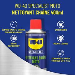 Kit d'entretien de chaîne WD-40 Specialist - 2x Spray 400ml