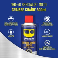 Kit d'entretien de chaîne WD-40 Specialist - 2x Spray 400ml