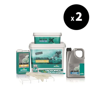 Kit d'entretien complet MOTOREX pour filtres à air (x2)
