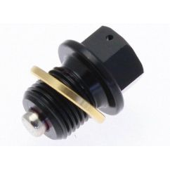 Bouchon de vidange TECNIUM aimanté - aluminium noir M14x1,5x13,5