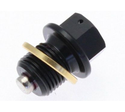 Bouchon de vidange TECNIUM aimanté - aluminium noir M14x1,5x13,5