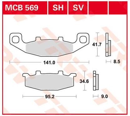 Plaquettes de Frein Frittées Série SV