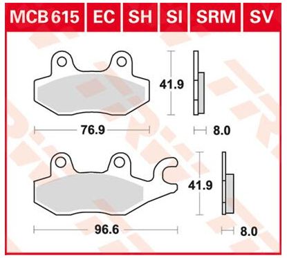 Plaquettes de Frein Off-Road Frittées Série SI