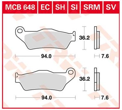 Plaquettes de frein racing tout-terrain frittées RSI Series