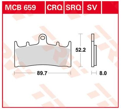 Plaquettes de frein pour course en carbone série CRQ