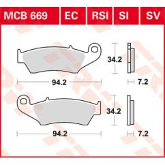 Plaquettes de frein racing tout-terrain frittées RSI Series