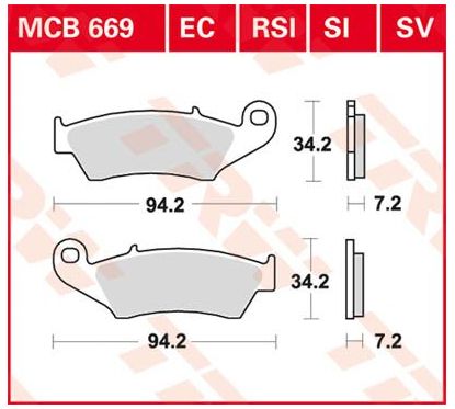Plaquettes de frein racing tout-terrain frittées RSI Series