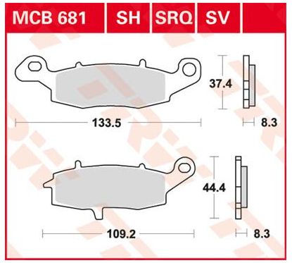 Plaquettes de Frein Frittées Série SV