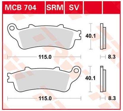 Plaquettes de Frein Frittées Série SV