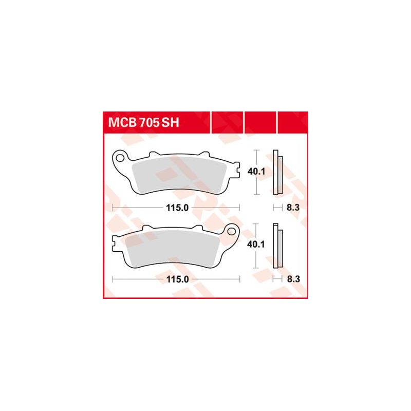 Plaquettes de Frein Arrière Frittées Série SH