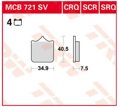 Plaquettes de frein pour course en carbone série CRQ