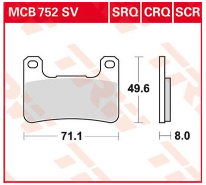 Plaquettes de frein pour course en carbone série CRQ