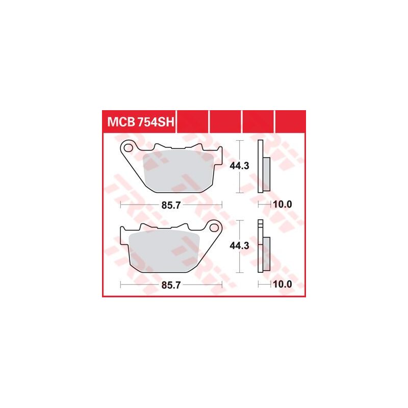 Plaquettes de Frein Arrière Frittées Série SH