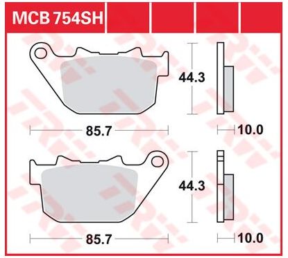 Plaquettes de Frein Arrière Frittées Série SH