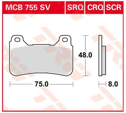 Plaquettes de frein pour course en carbone série CRQ