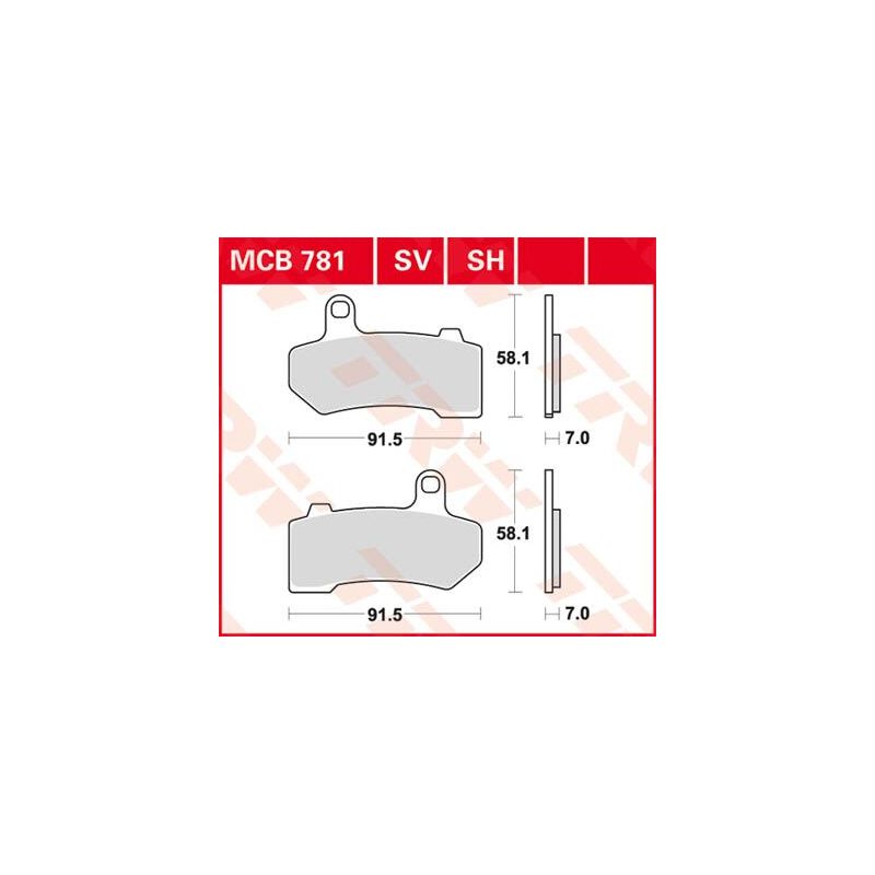 Plaquettes de Frein Frittées Série SV